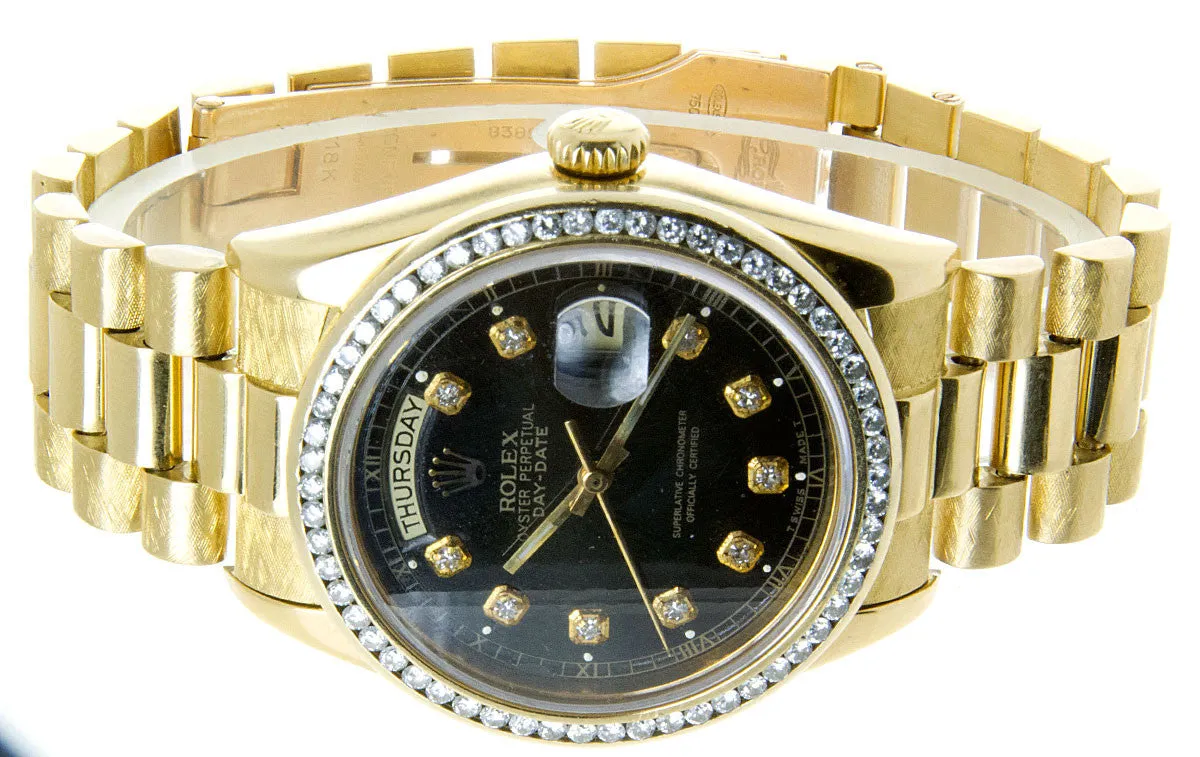 Rolex Day-Date President with Diamond Dial Bezel