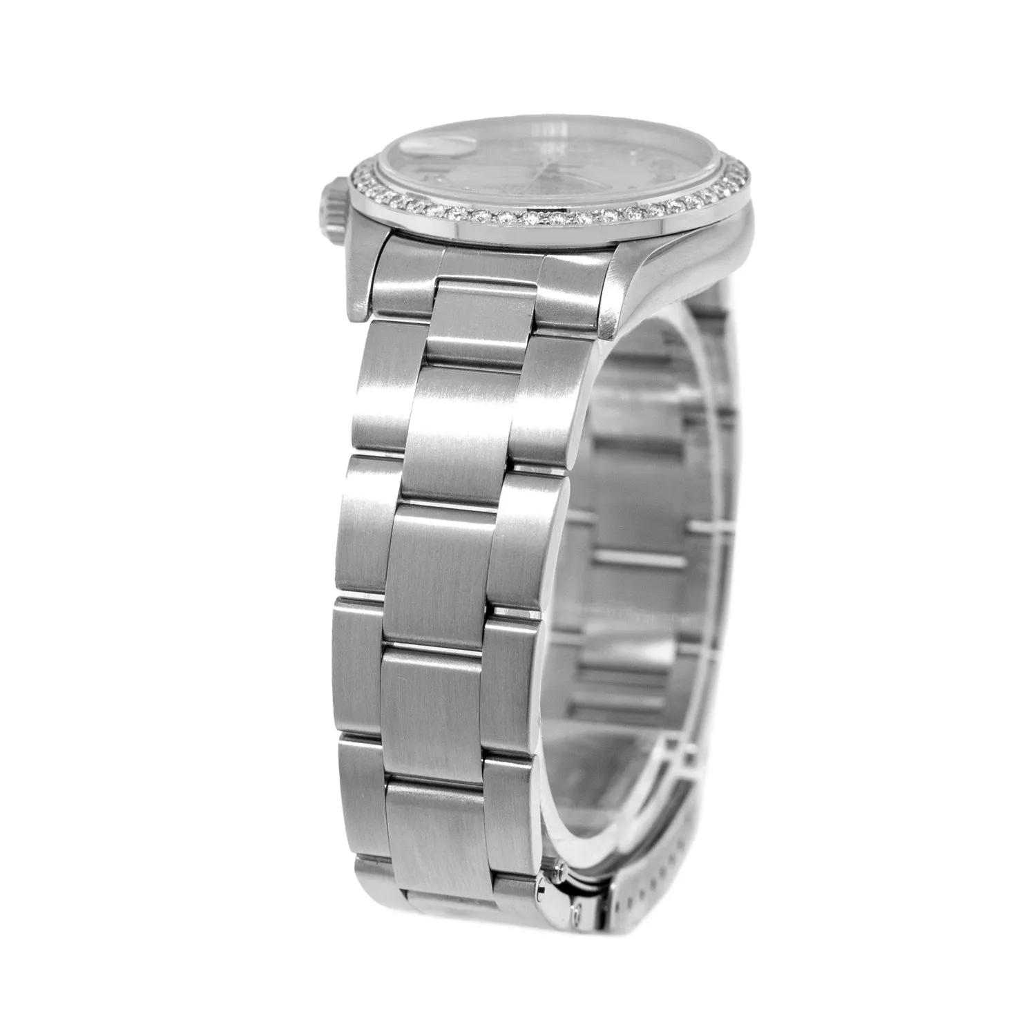 Rolex Lady-Datejust 31mm Stainless Steel Silver Diamond Dial & Diamond Bezel 68240