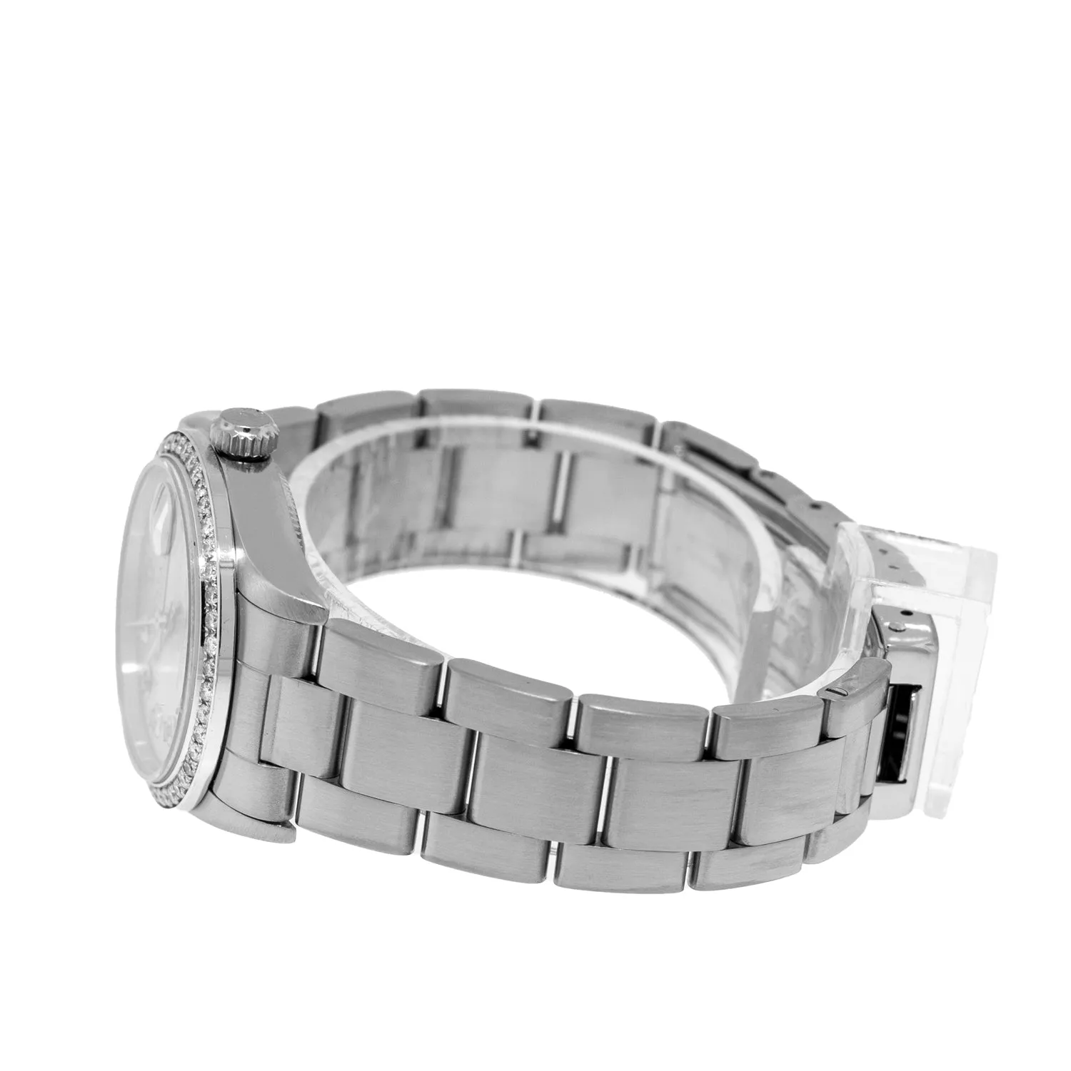 Rolex Lady-Datejust 31mm Stainless Steel Silver Diamond Dial & Diamond Bezel 68240
