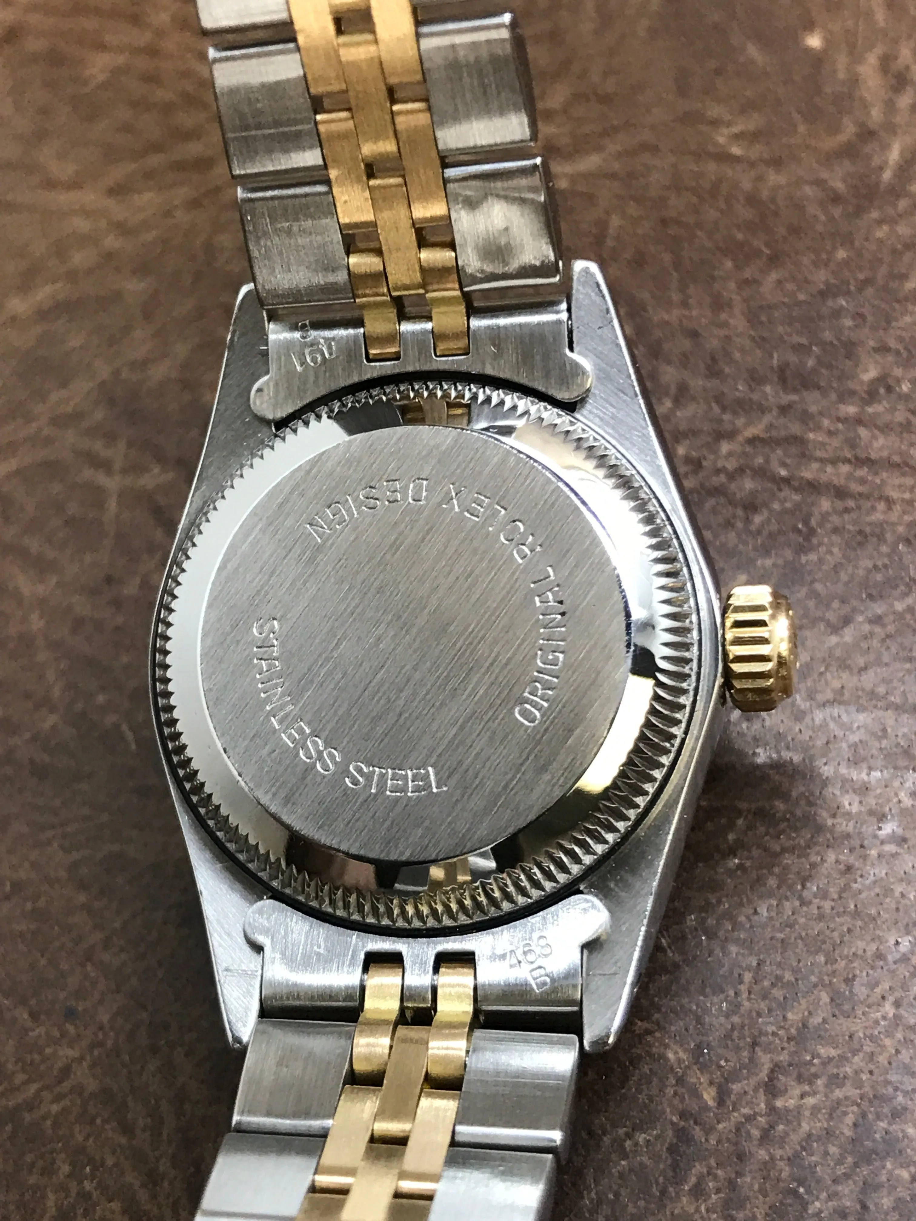 Rolex Oyster Perpetual 67193 Custom Blue Diamond Dial Automatic Women's Watch