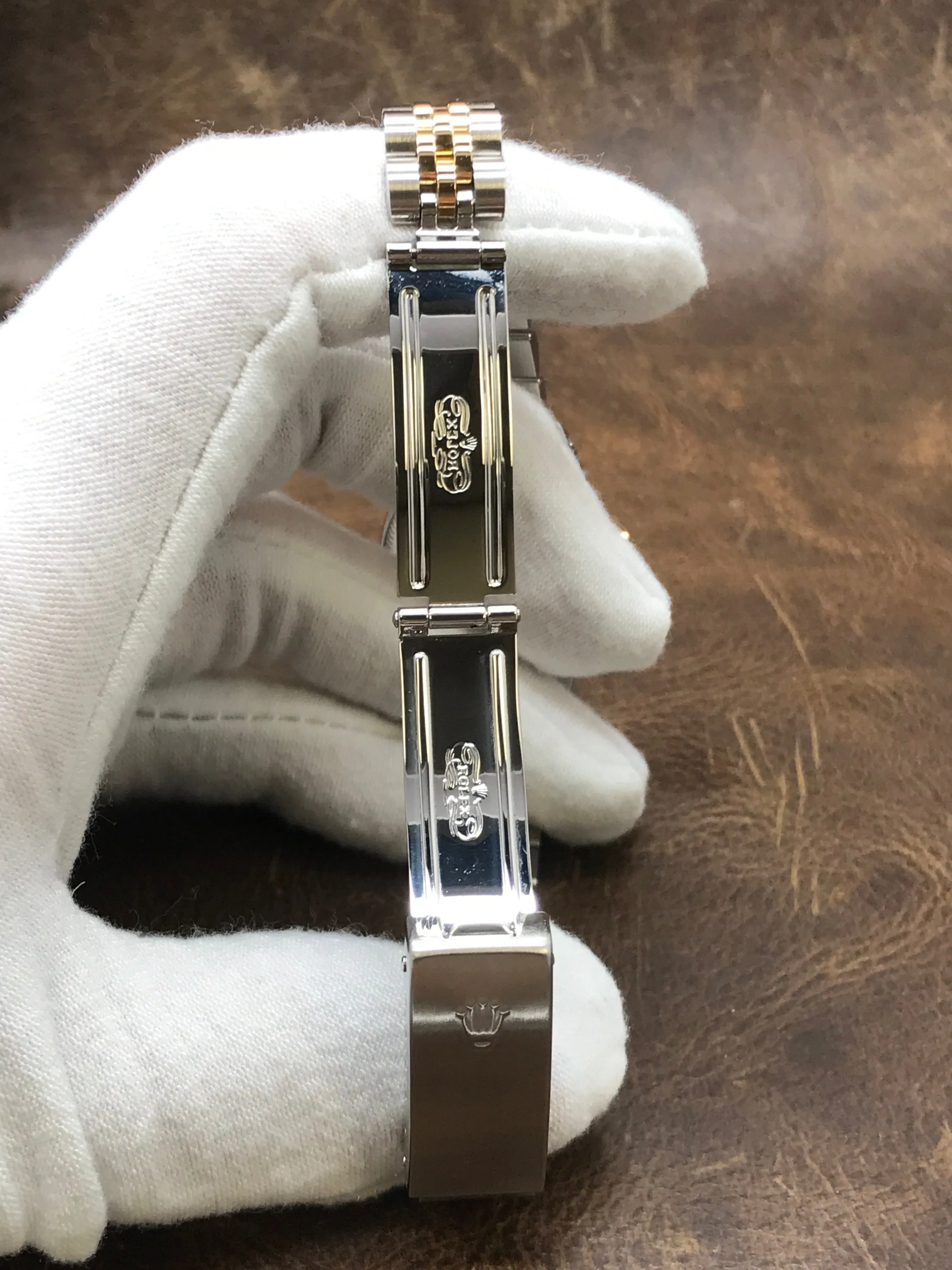 Rolex Oyster Perpetual 67193 Custom Blue Diamond Dial Automatic Women's Watch