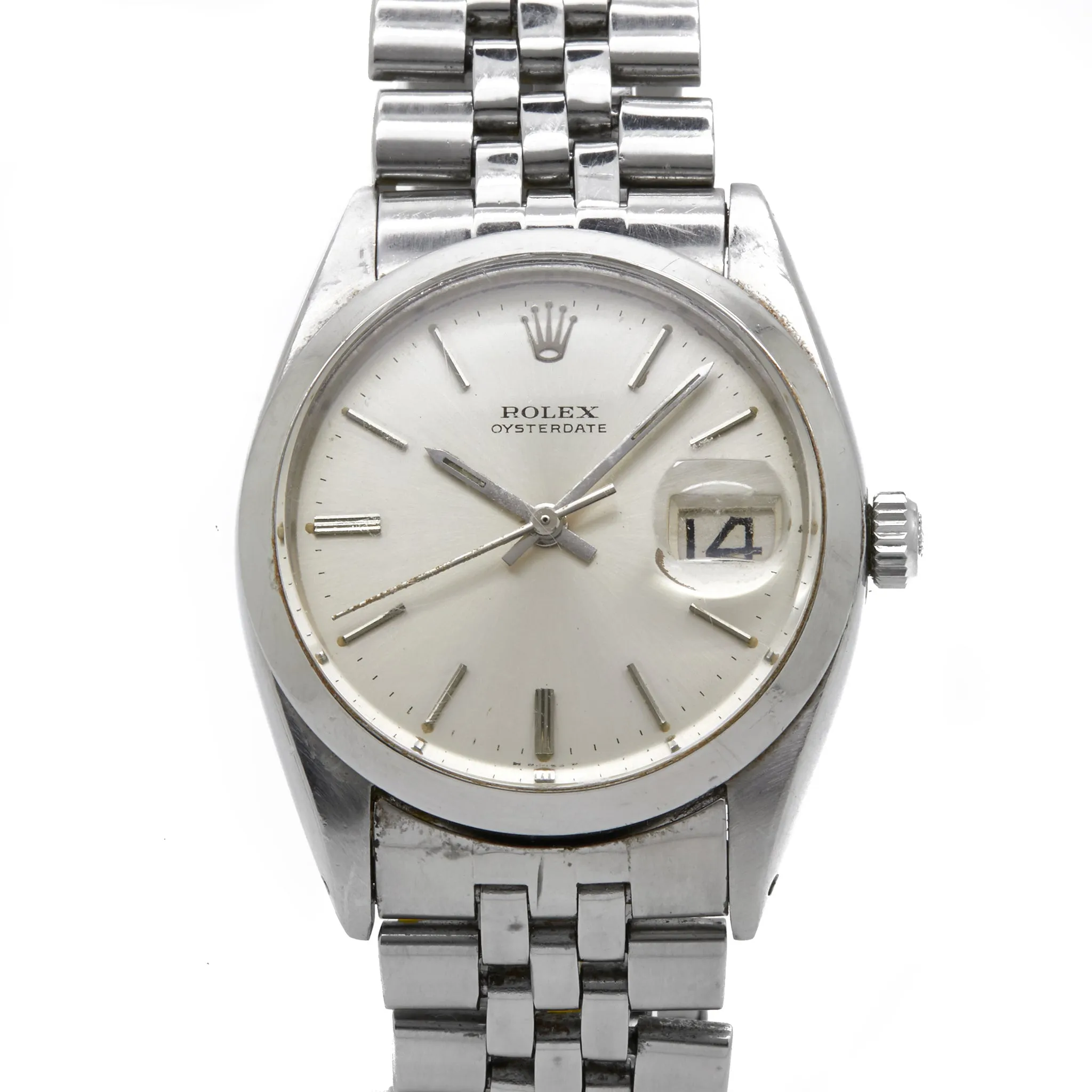Rolex Oysterdate Precision 6694 Silver Dial Hand Wind Watch