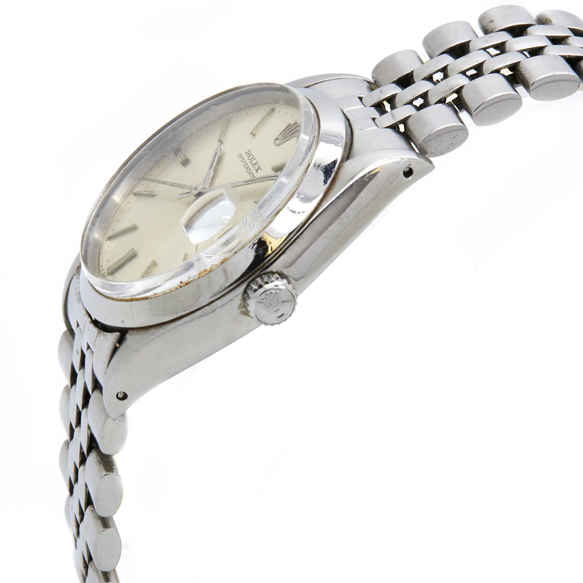 Rolex Oysterdate Precision 6694 Silver Dial Hand Wind Watch