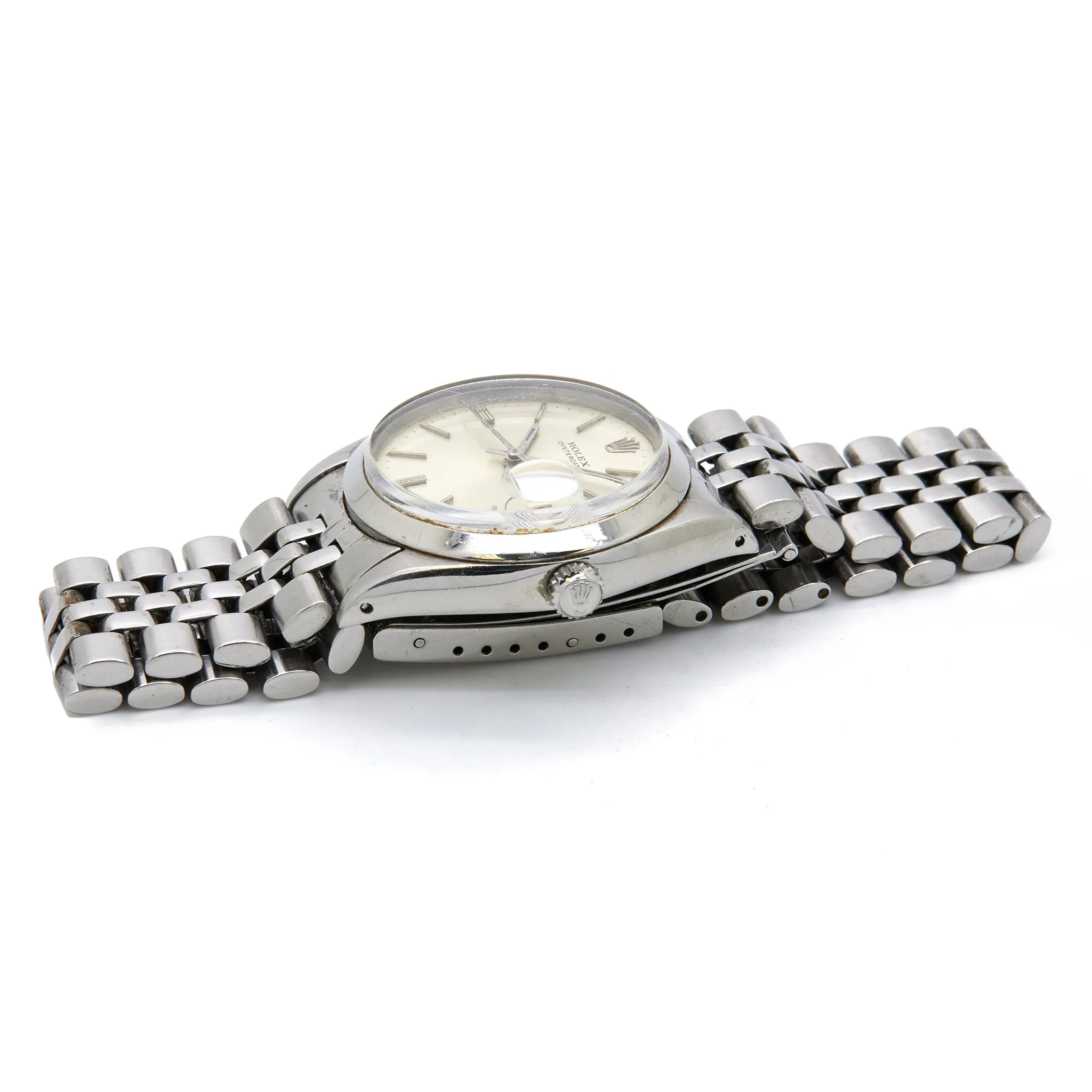 Rolex Oysterdate Precision 6694 Silver Dial Hand Wind Watch