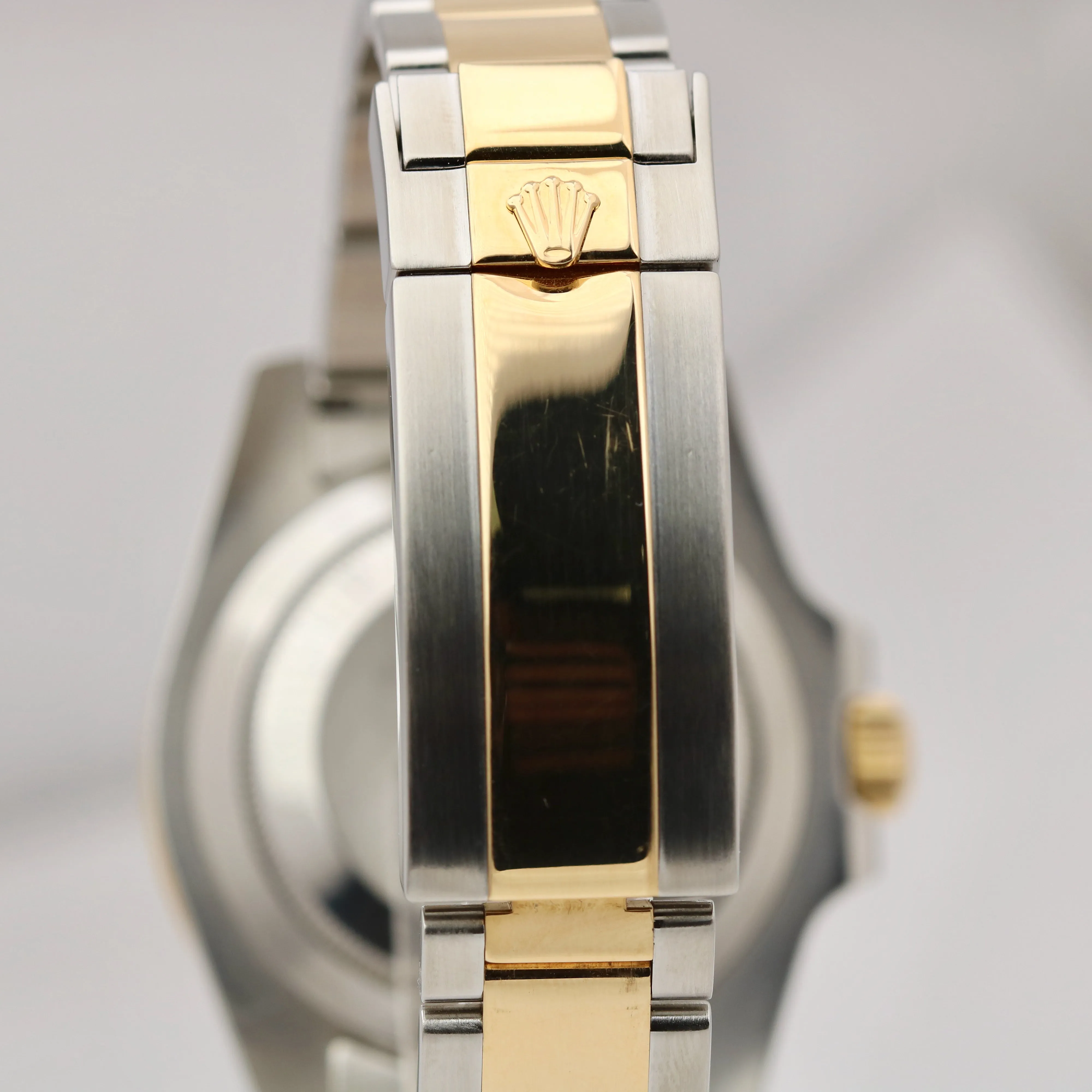 Rolex Submariner 18K Two-Tone Yellow Gold BLUE DIAMOND DIAL 116613 Date Watch