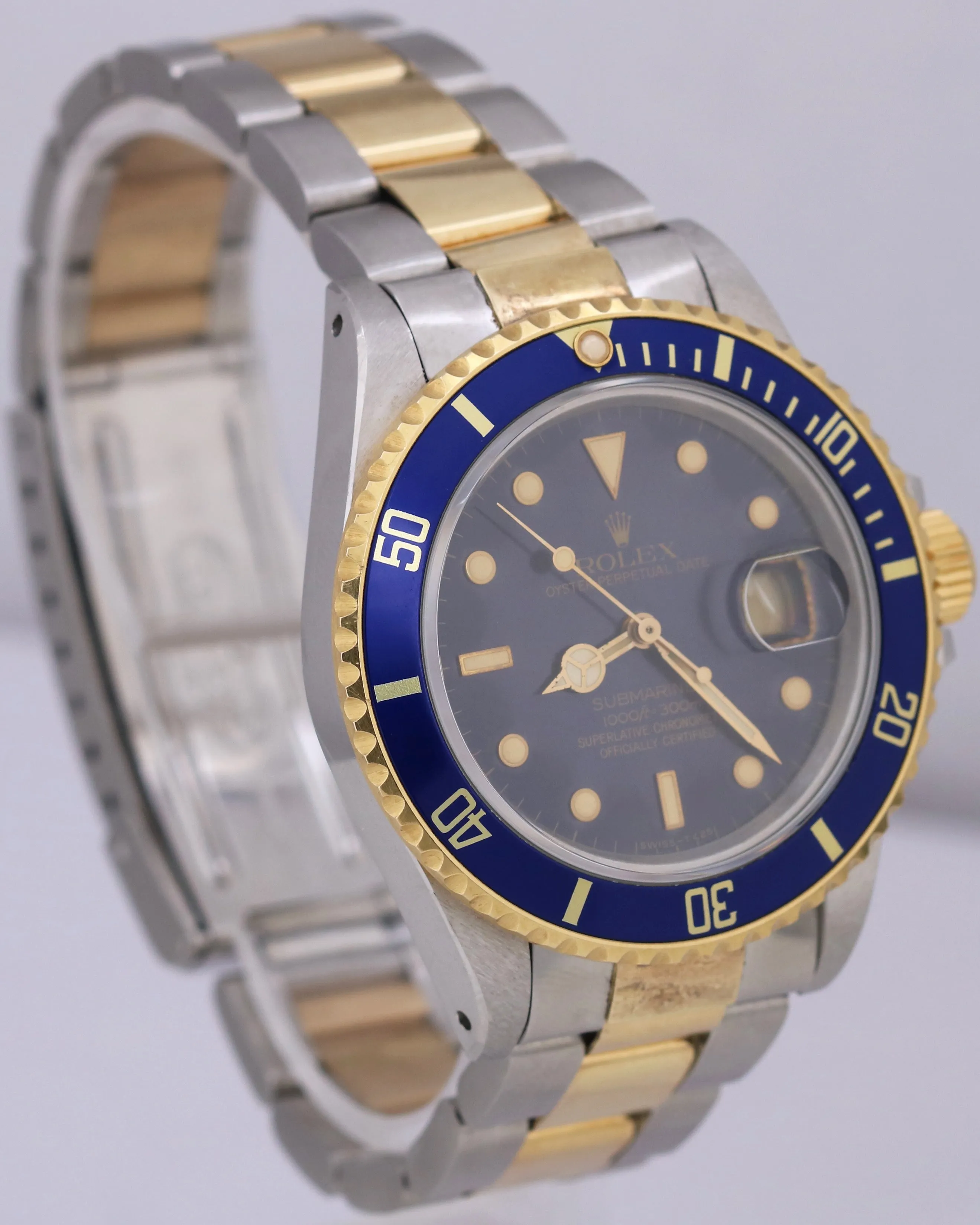 Rolex Submariner Date STARRY NIGHT DIAL Blue 18K Steel Gold 40mm Oyster 16803