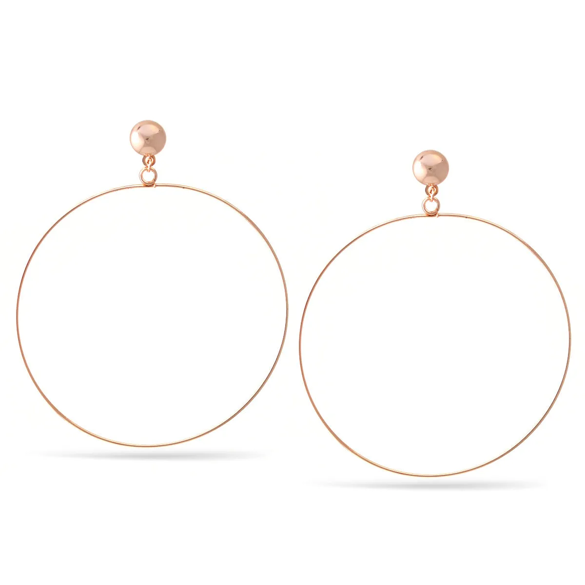 ROSE GOLD CIRCLE POST EARRINGS #SWKK-11237RG