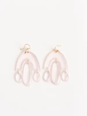 rose quartz mini chandelier earring