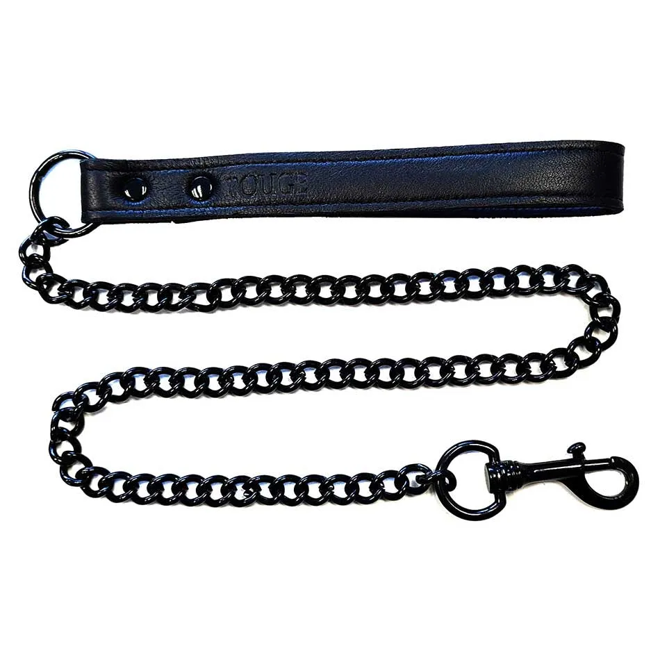 Rouge Leather Lead - Black on Black