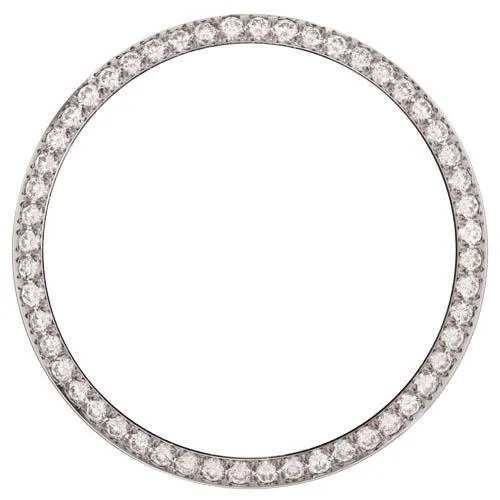 Round Custom Mined Diamond Bezel To Fit Rolex Date All Watch Models 34 Mm 3 Ct.