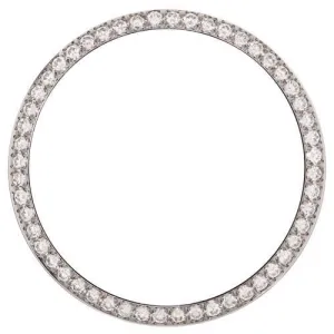 Round Custom Mined Diamond Bezel To Fit Rolex Date All Watch Models 34 Mm 3 Ct.