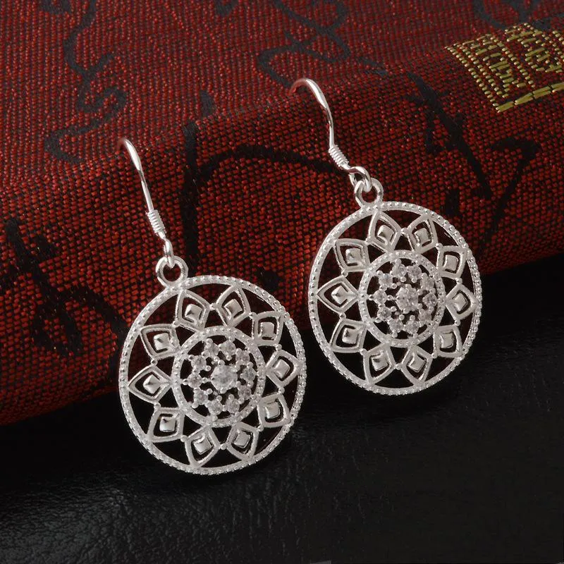 Round Sterling Silver earrings