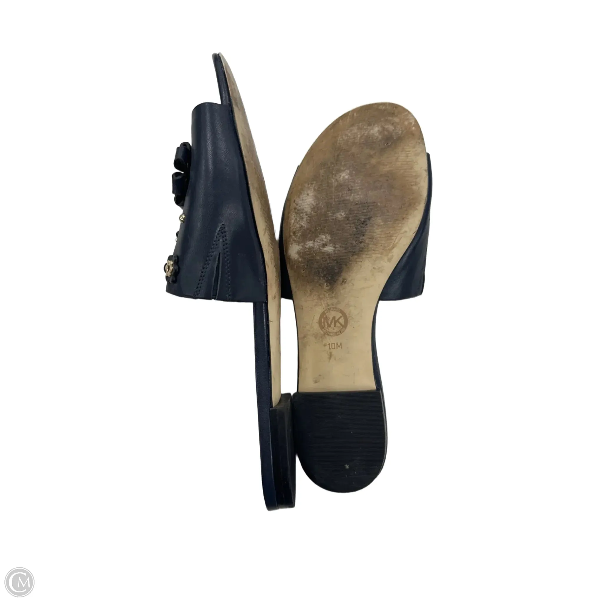 Sandals Flats By Michael By Michael Kors In Navy, Size: 10