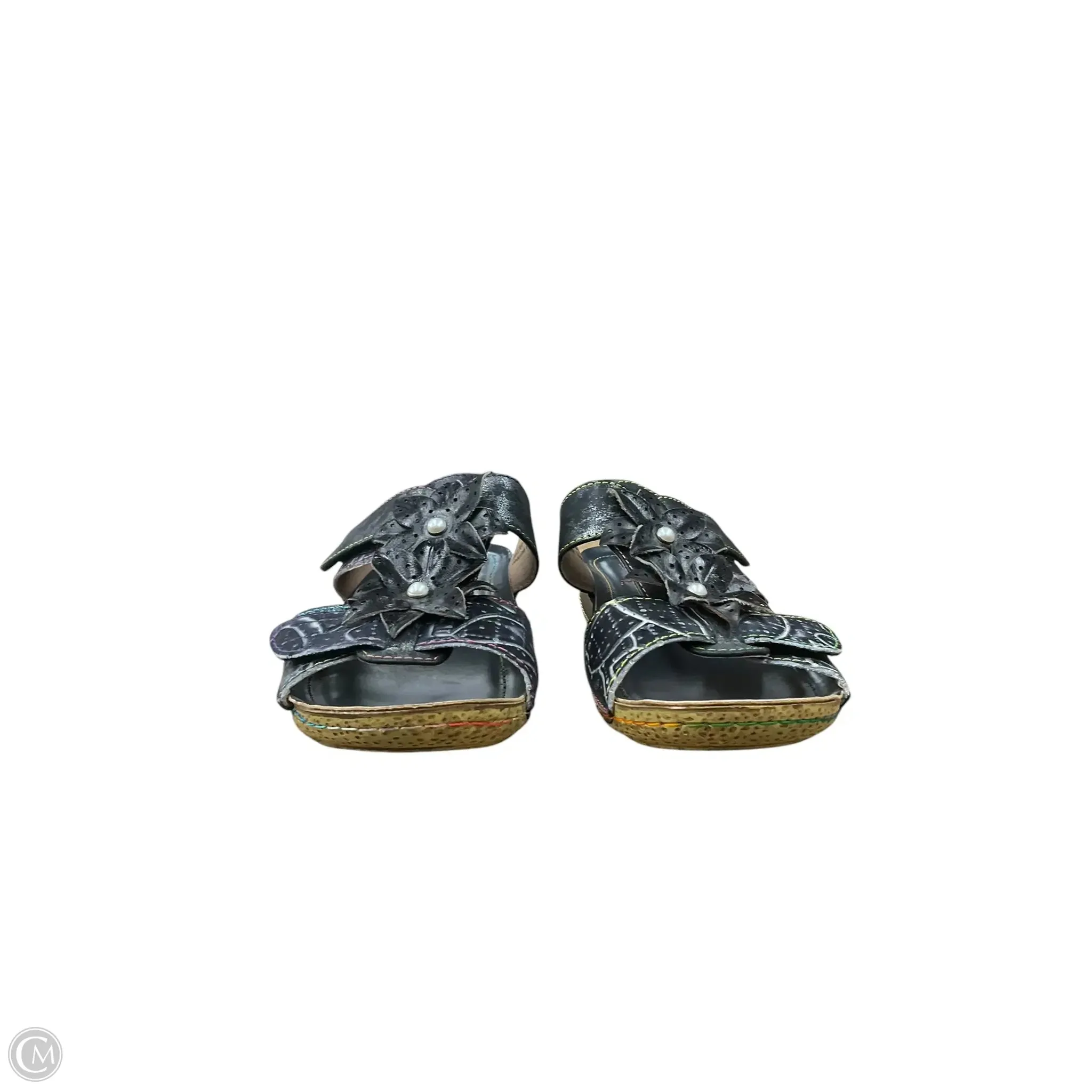 Sandals Flats By Spring Step In Floral Print, Size: 7.5