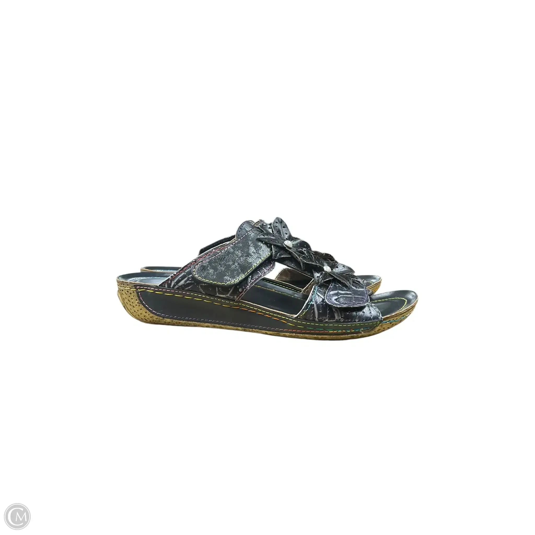 Sandals Flats By Spring Step In Floral Print, Size: 7.5