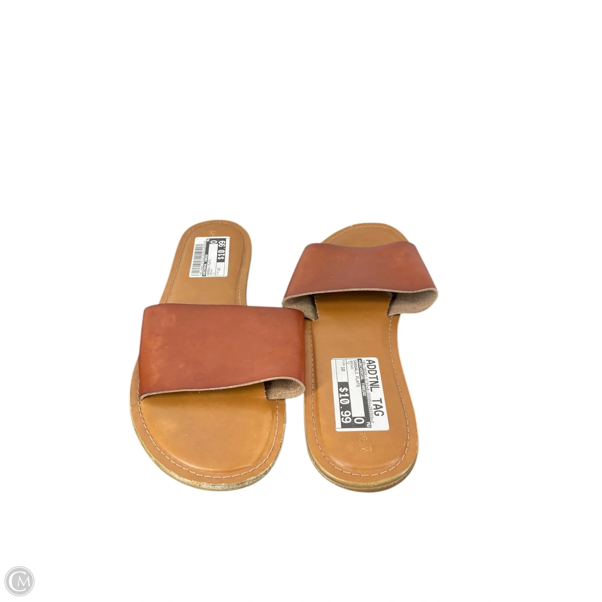 Sandals Flats By Universal Thread In Brown, Size: 10