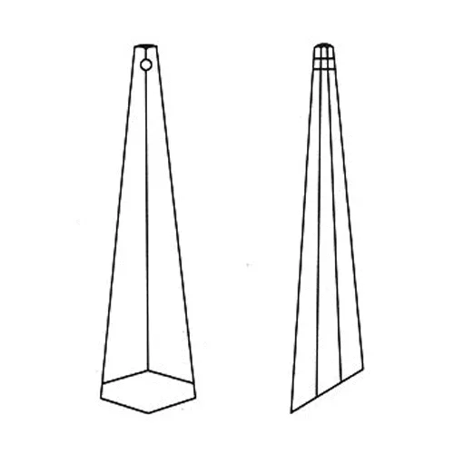 Satin Grey 76mm Drop Chandelier Crystals, Lead Crystal Prism #505, Pack of 5