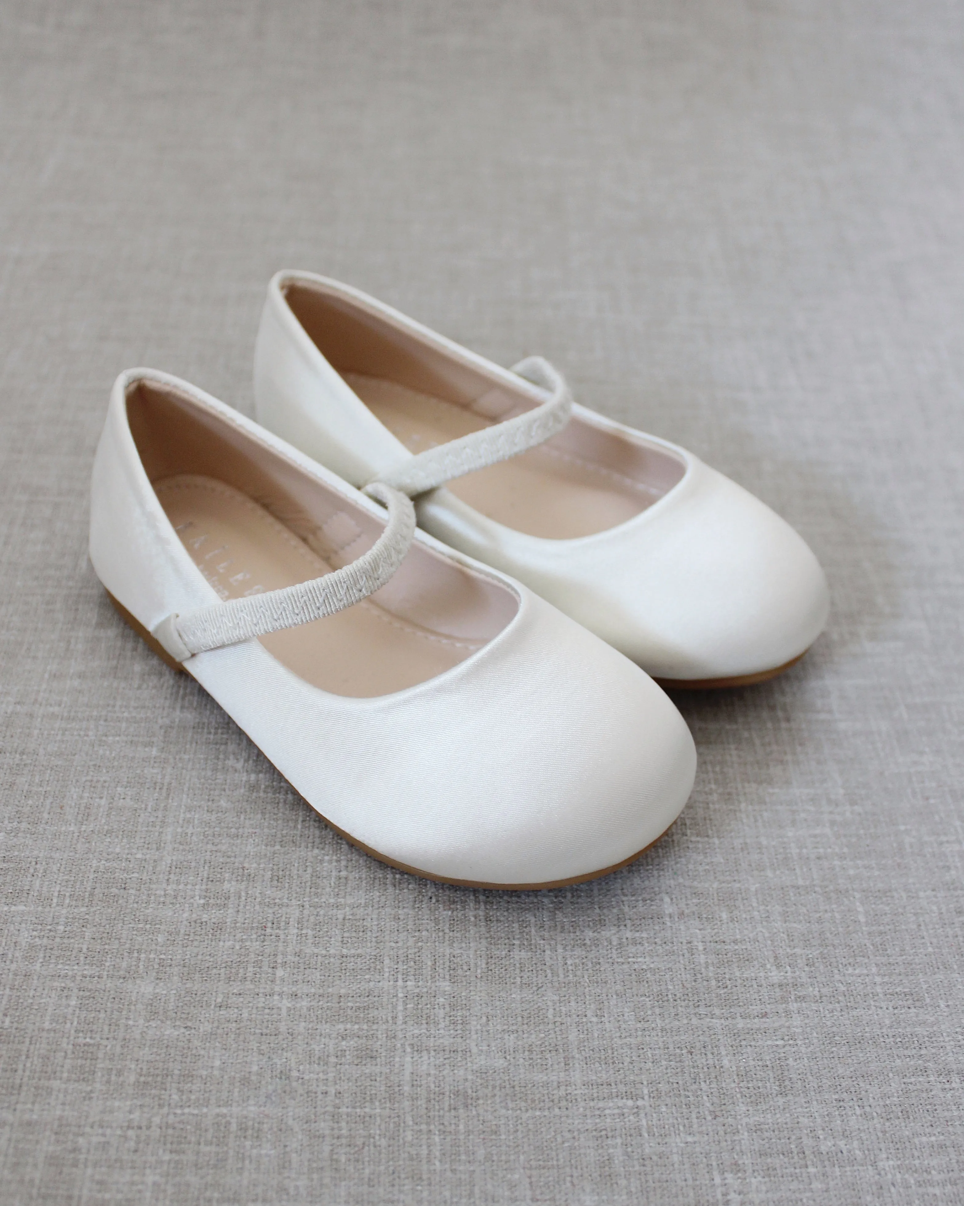 Satin Mary Jane Flats