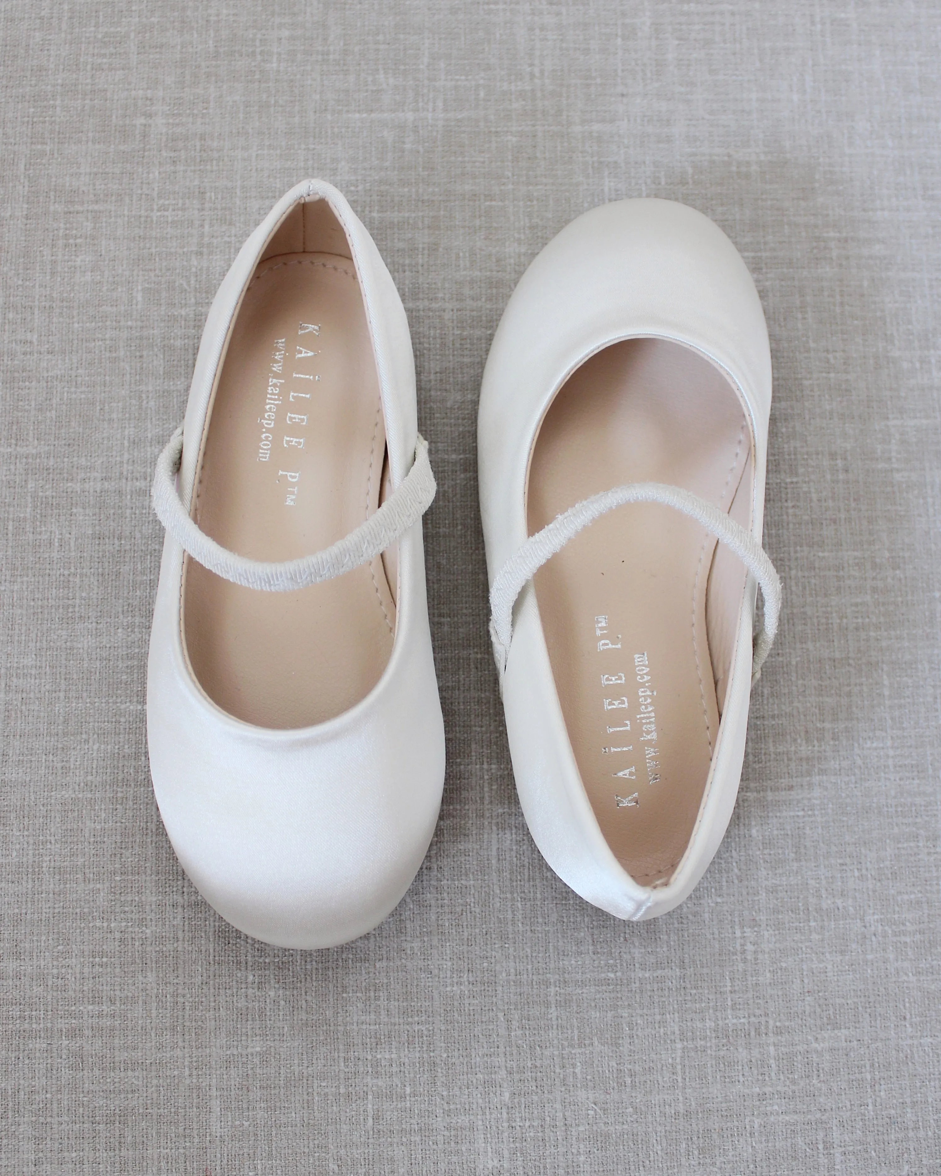 Satin Mary Jane Flats