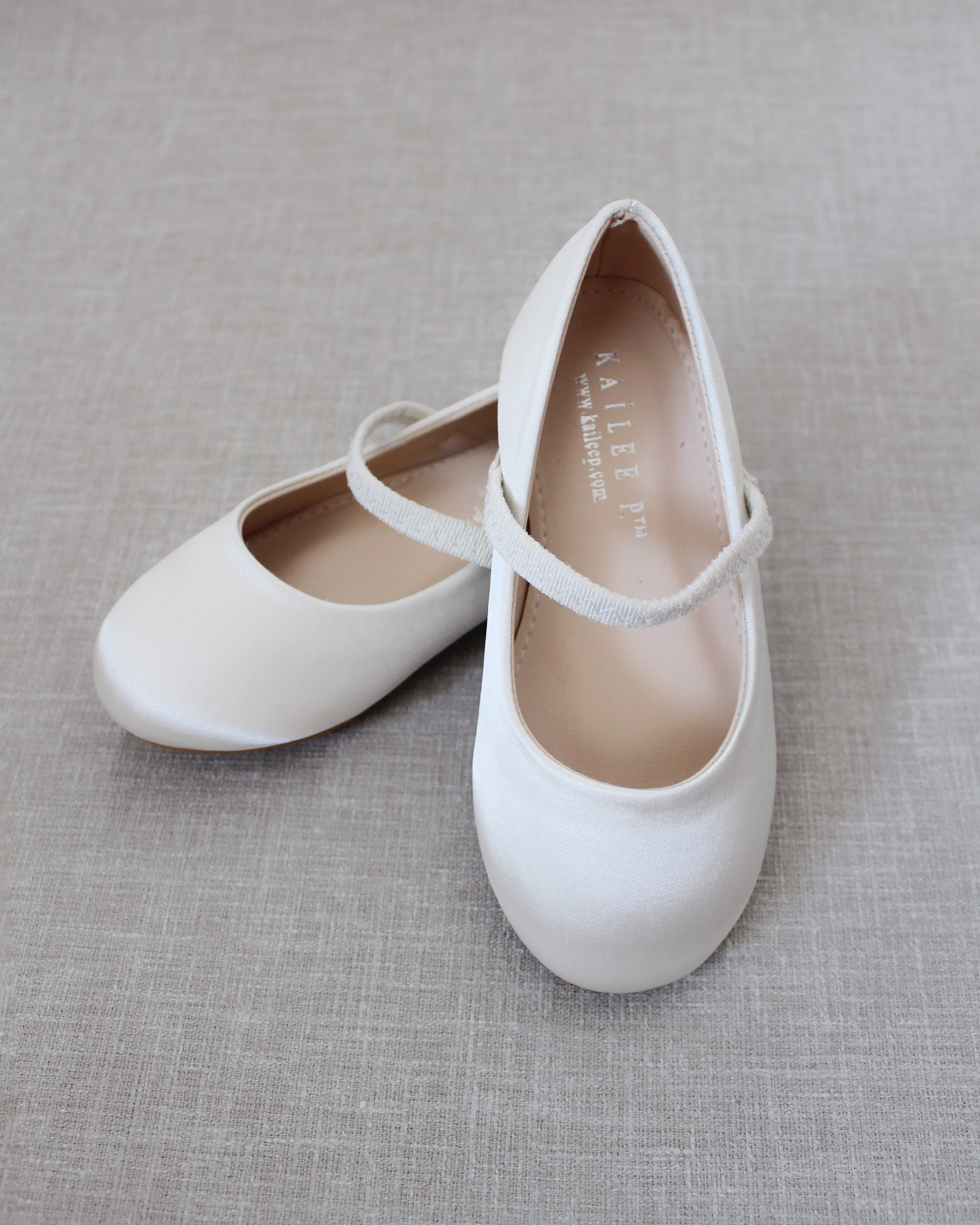 Satin Mary Jane Flats