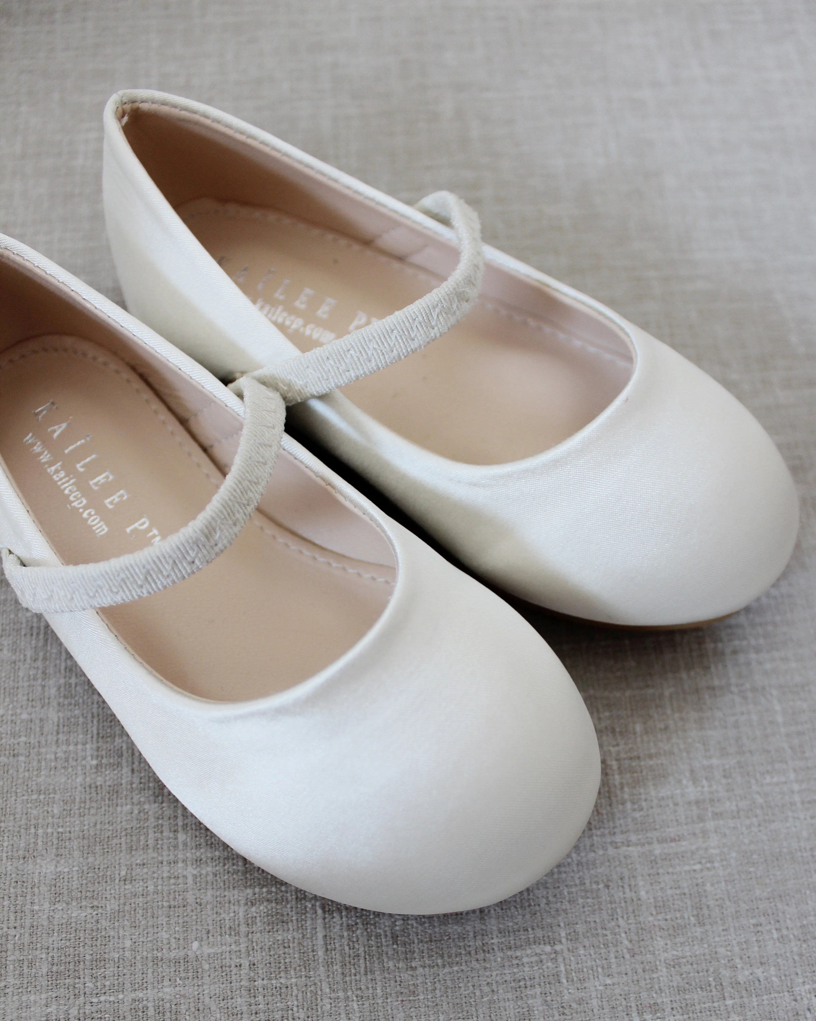 Satin Mary Jane Flats