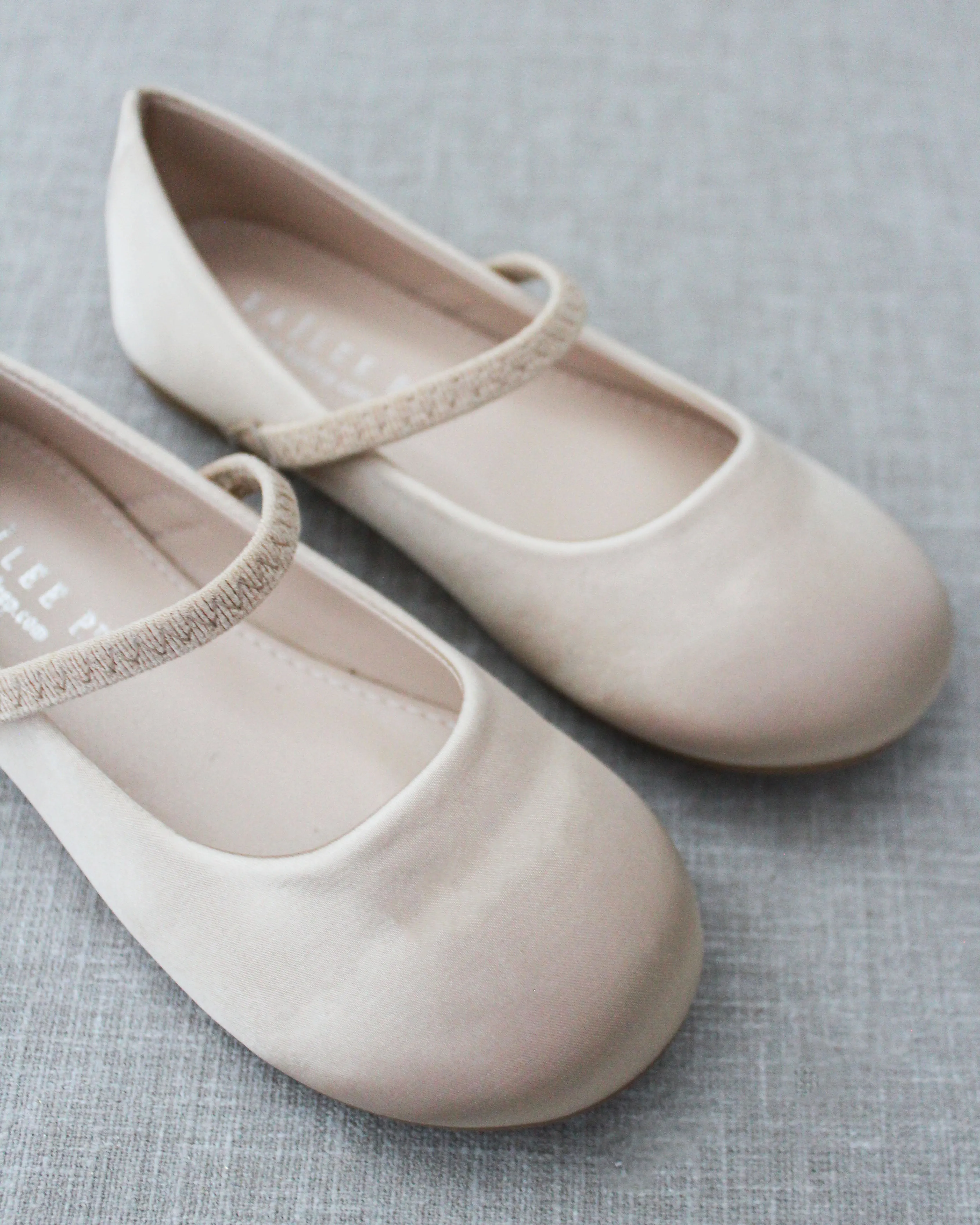 Satin Mary Jane Flats