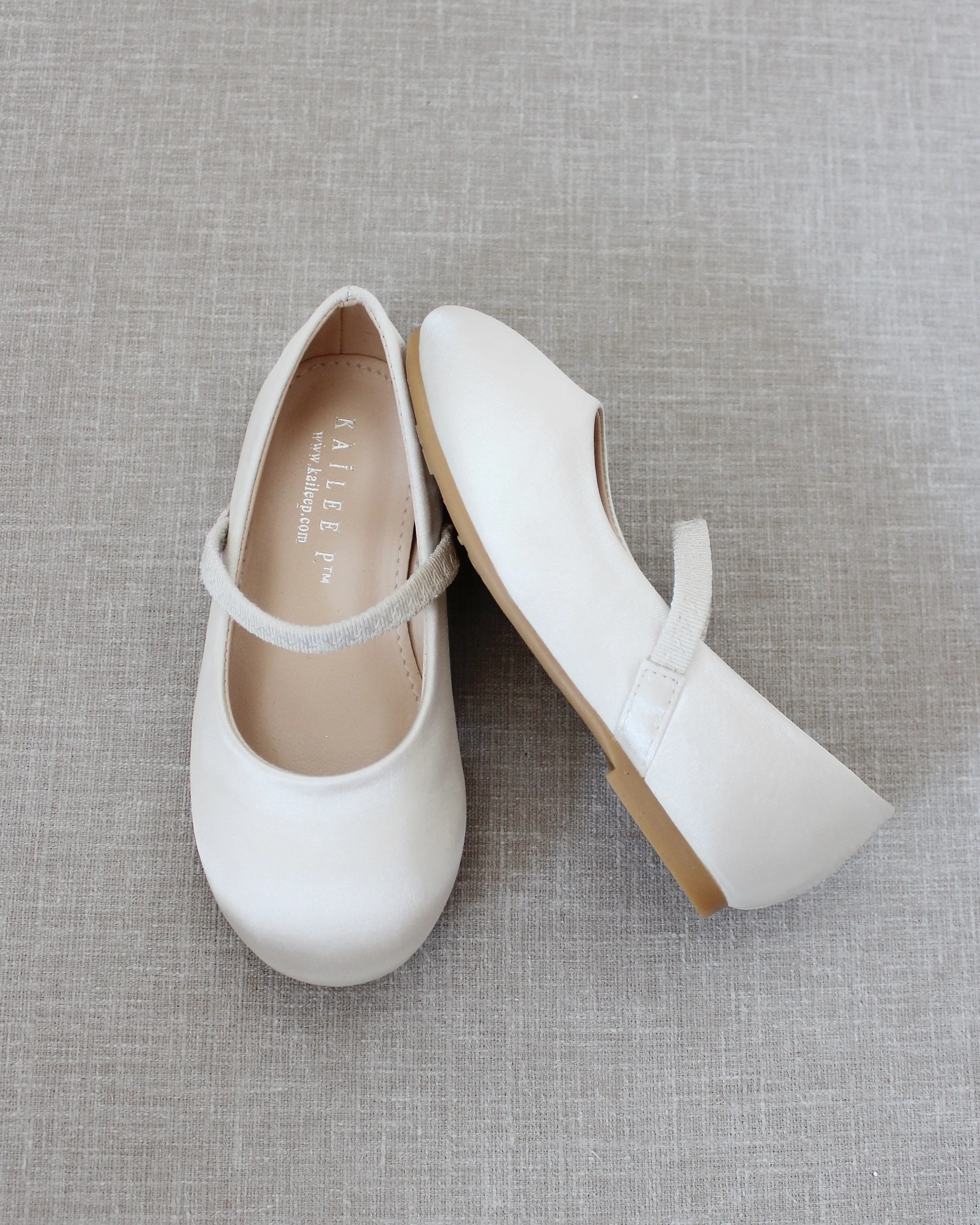 Satin Mary Jane Flats