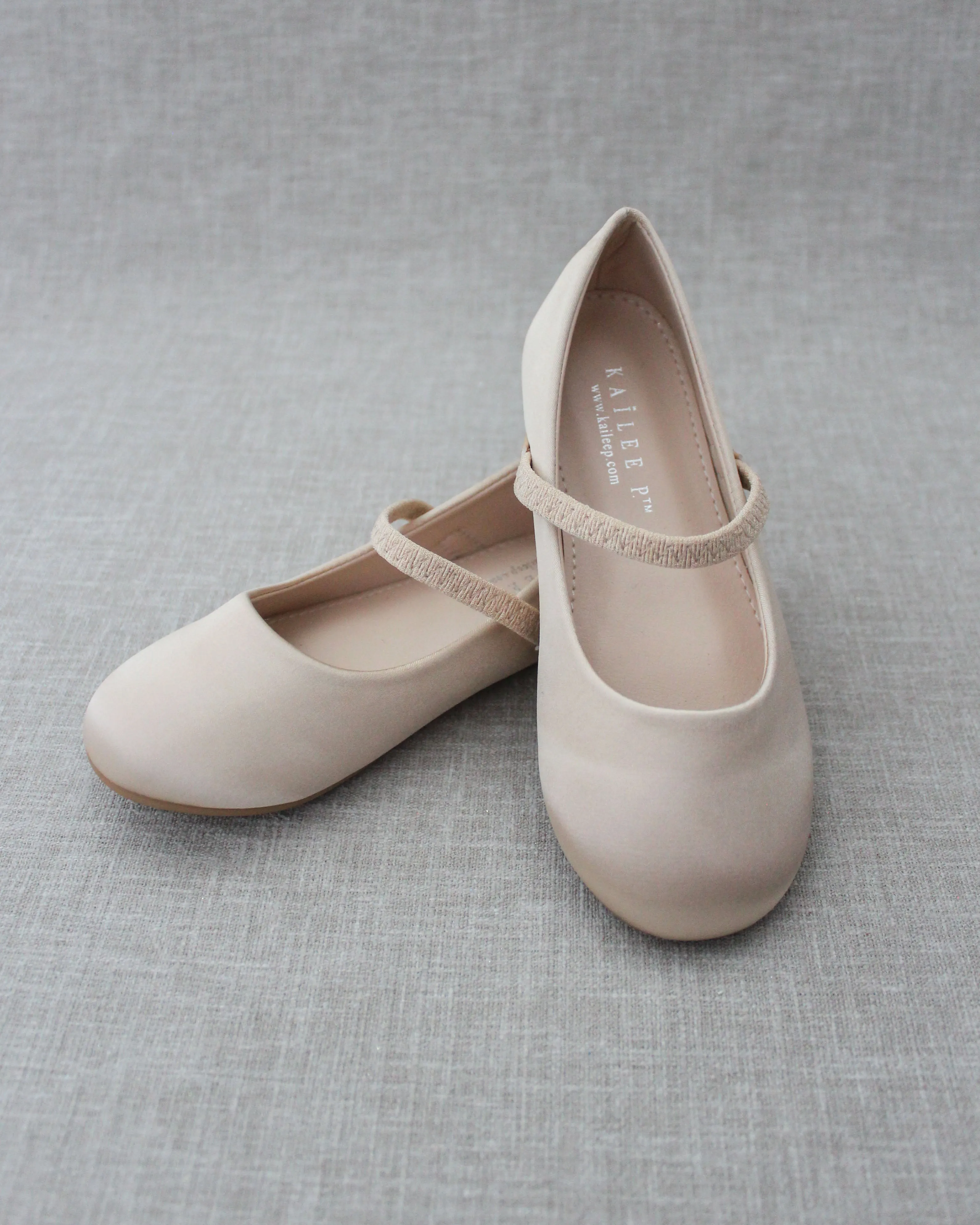 Satin Mary Jane Flats