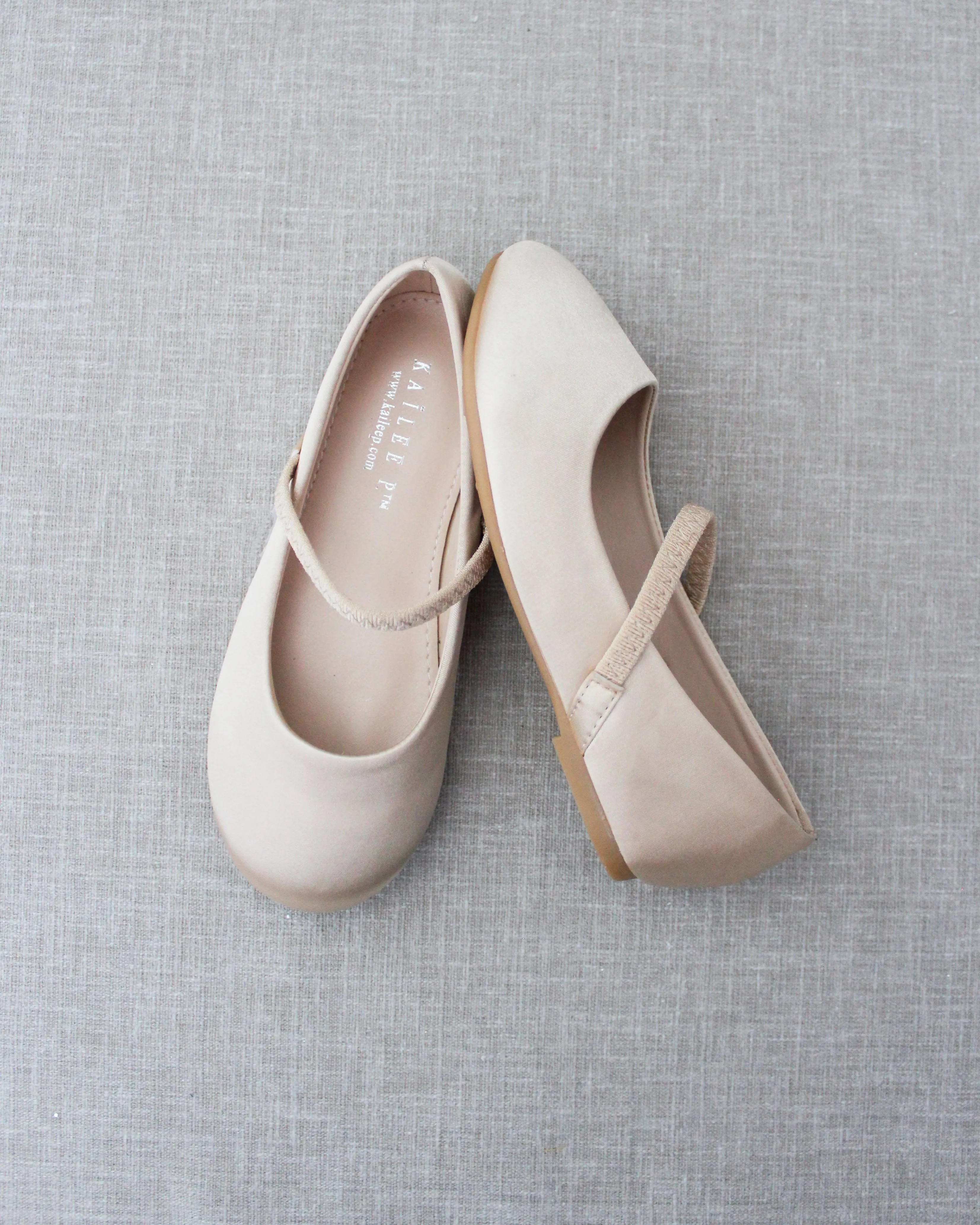 Satin Mary Jane Flats