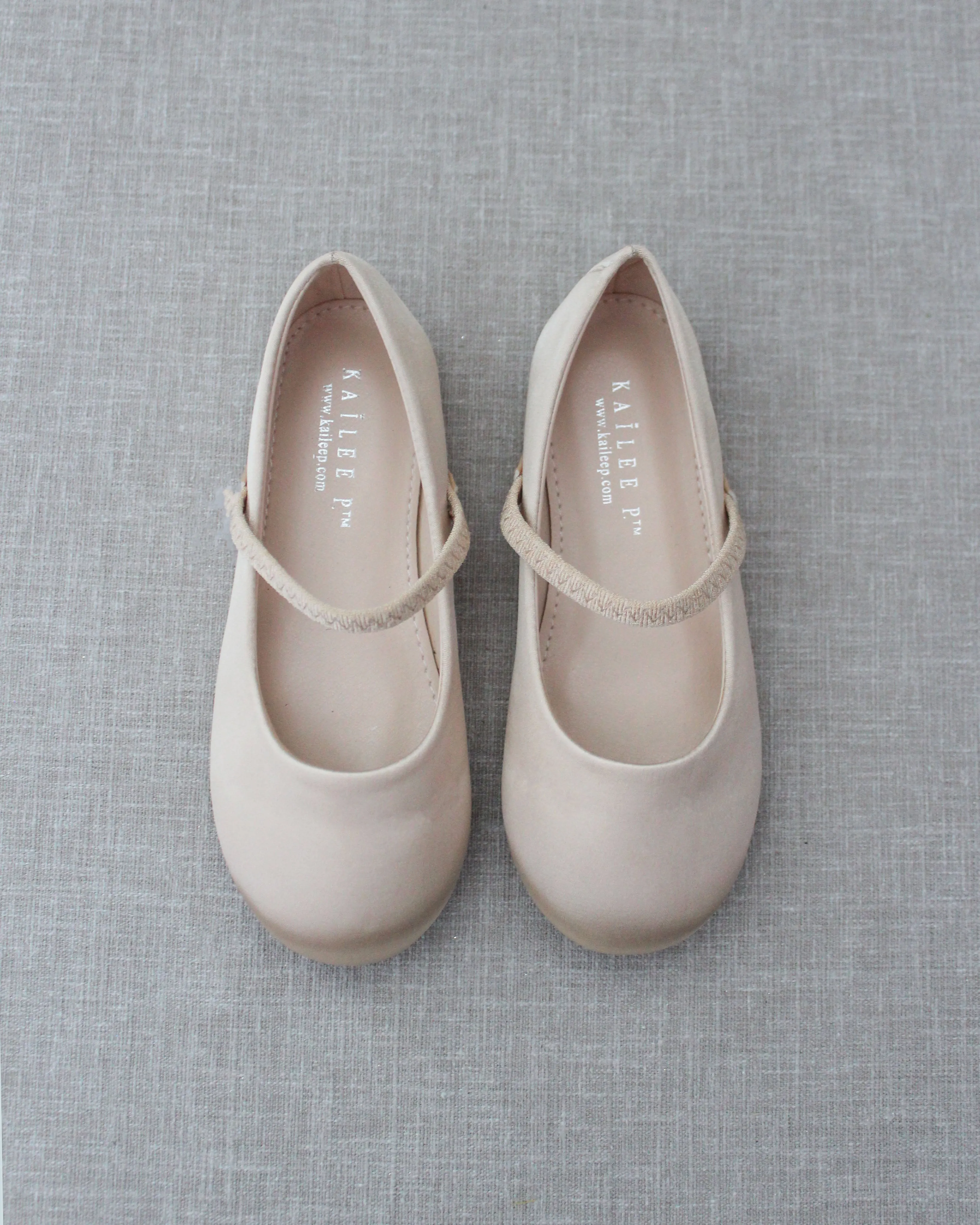 Satin Mary Jane Flats