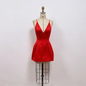 Selena Gomez Fit and Flare Little Red Dress Party Homecoming Dress