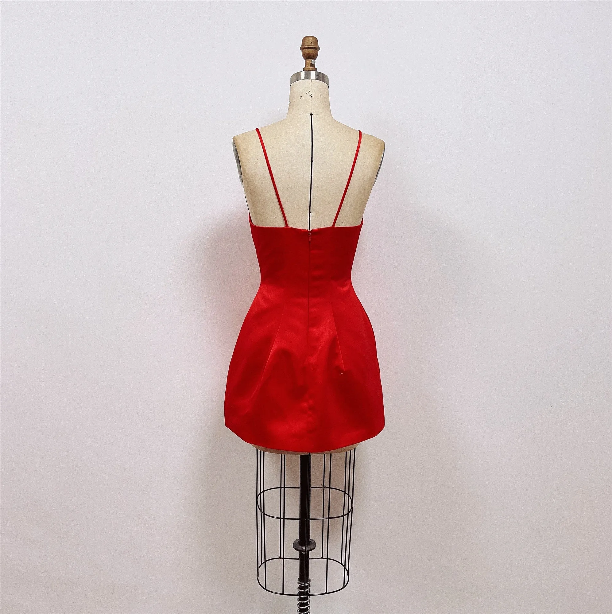 Selena Gomez Fit and Flare Little Red Dress Party Homecoming Dress