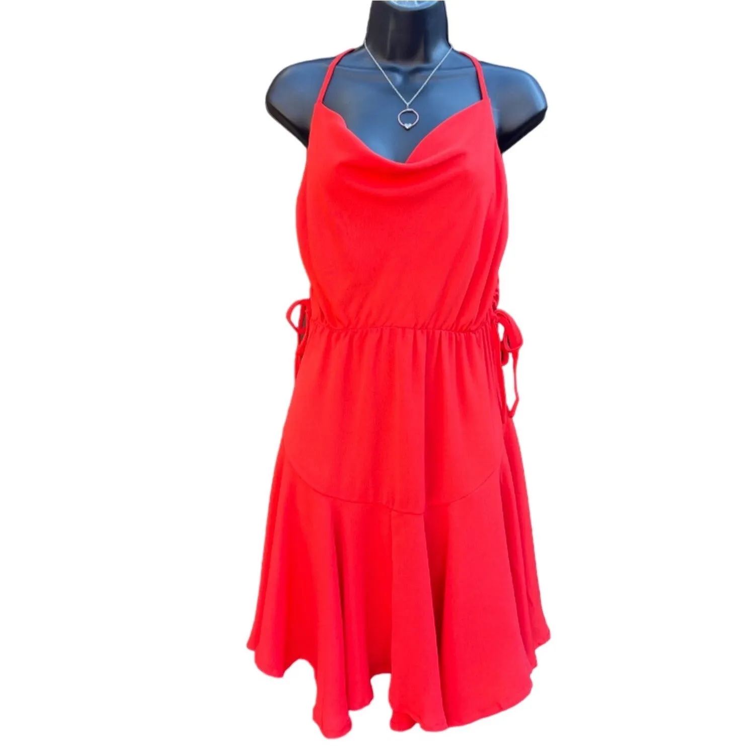 *SHE   SKY White Strappy Fit Flare Mini Dress SS9437