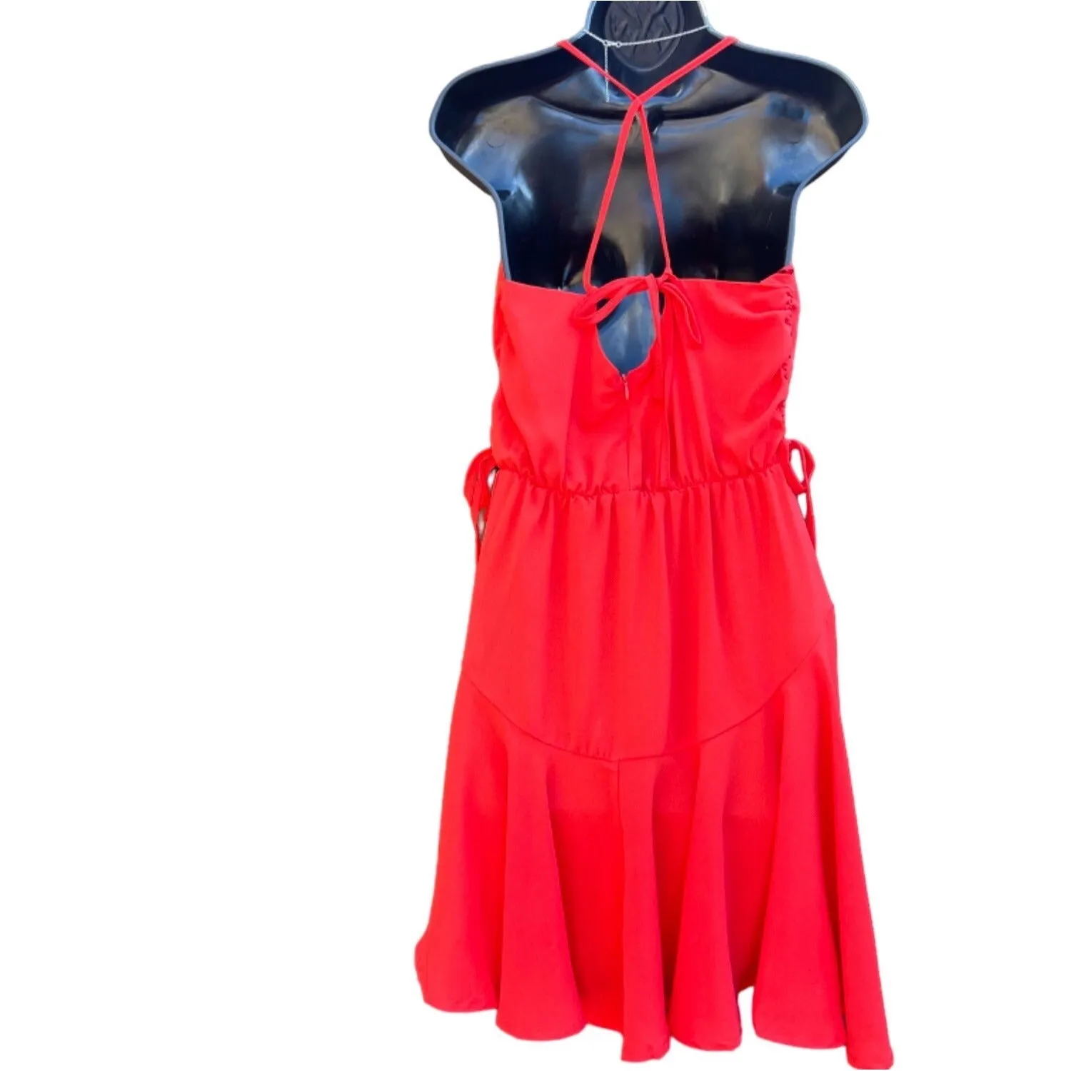 *SHE   SKY White Strappy Fit Flare Mini Dress SS9437