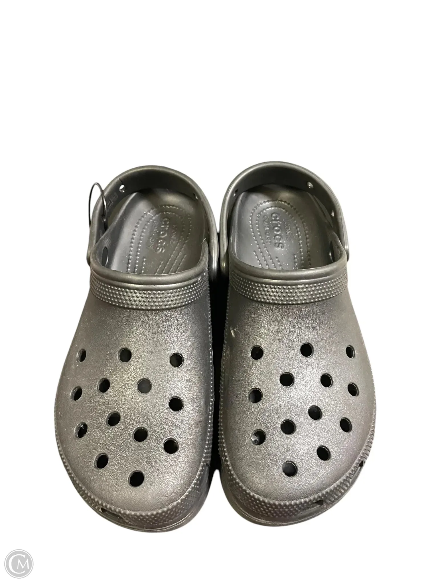 Shoes Flats By Crocs In Black, Size: 10
