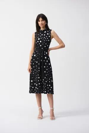 Silky Polka Dot Print Dress251066