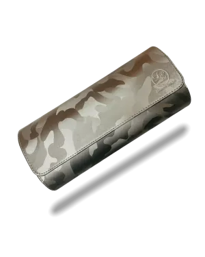 Silver Camouflage Watch Roll - Three Slot (Watches shown in pictures are sold separately)