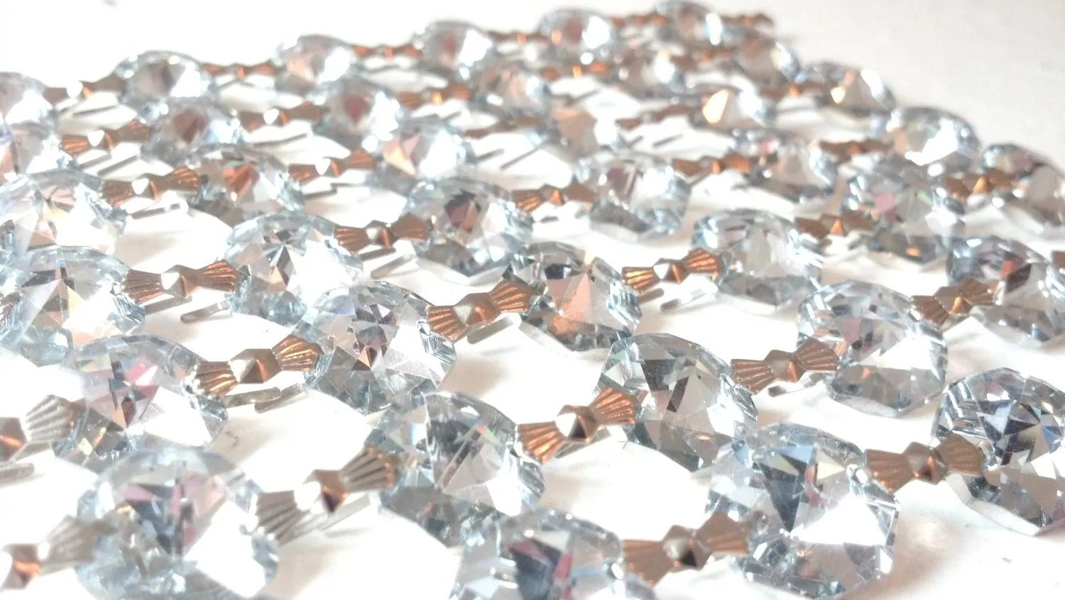 Silver Chandelier Crystal Garland Yard