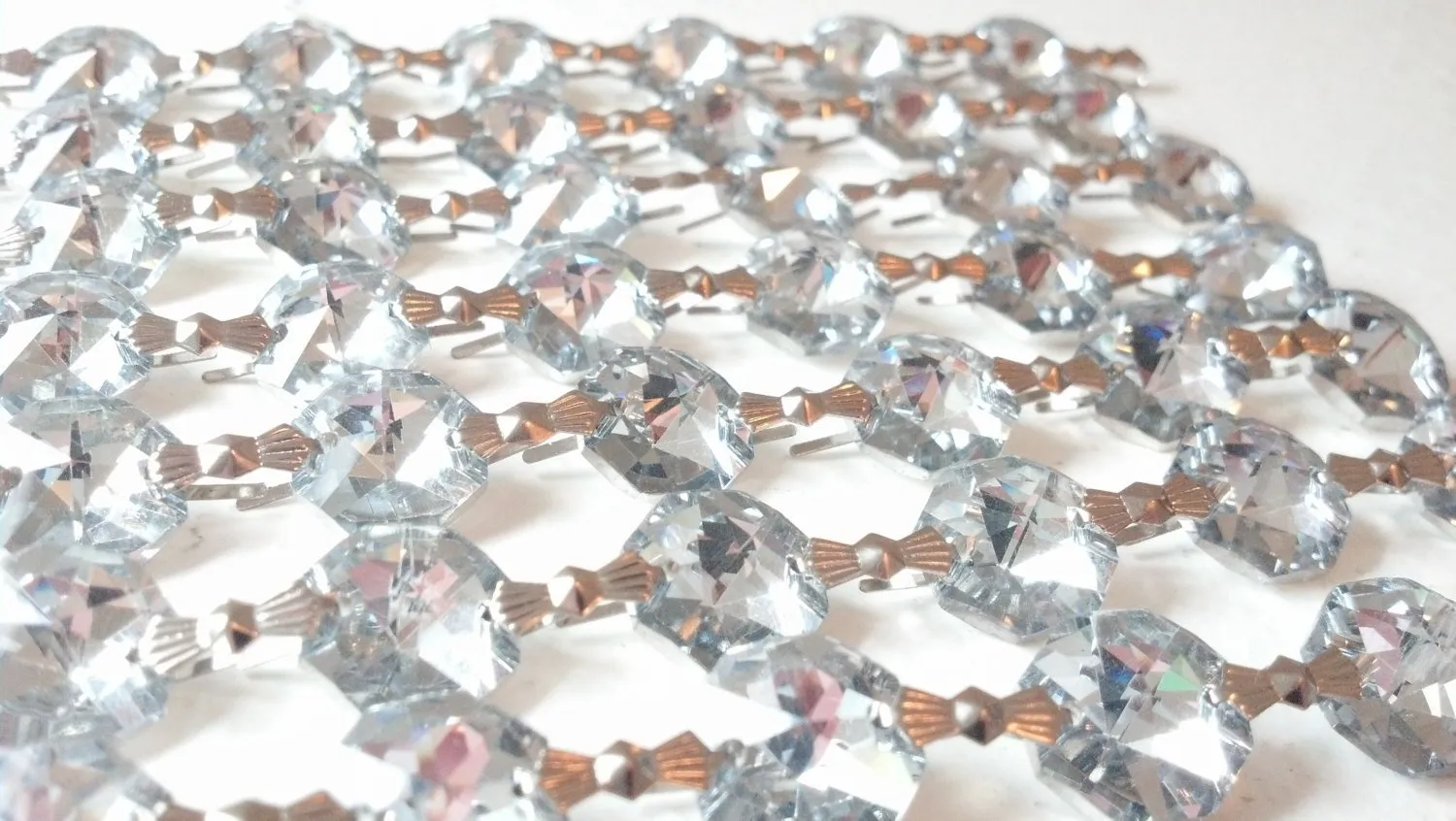 Silver Chandelier Crystal Garland Yard