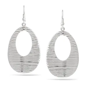 SILVER TEXTURE TEARDROP EARRINGS #WS23759ER02 (SHAE7)