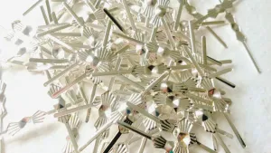 Silver Tone 33mm Bowtie Chandelier Connectors