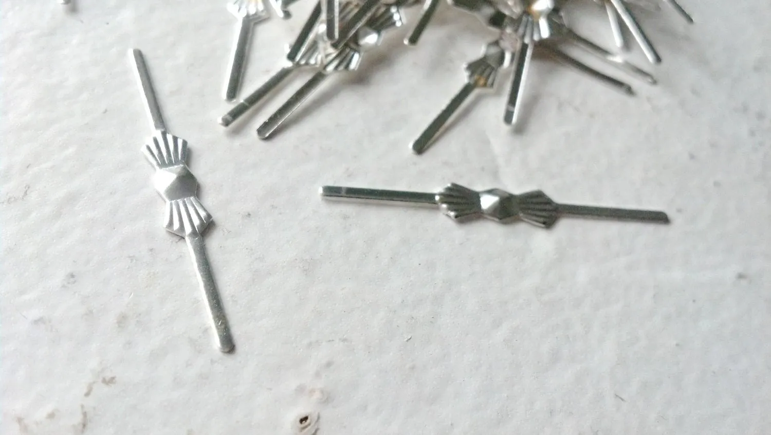 Silver Tone 33mm Bowtie Chandelier Connectors