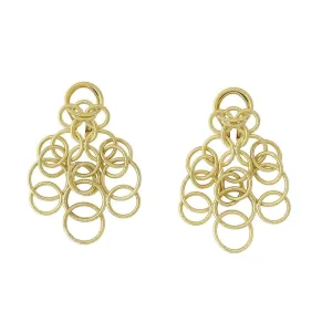 Small 18k Yellow Gold "Hawaii" Chandelier Earrings