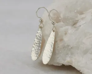 Small Hammered Teardrop Earrings