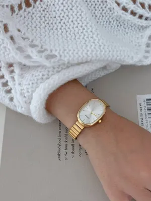 Small Round Quartz Watch - Gold