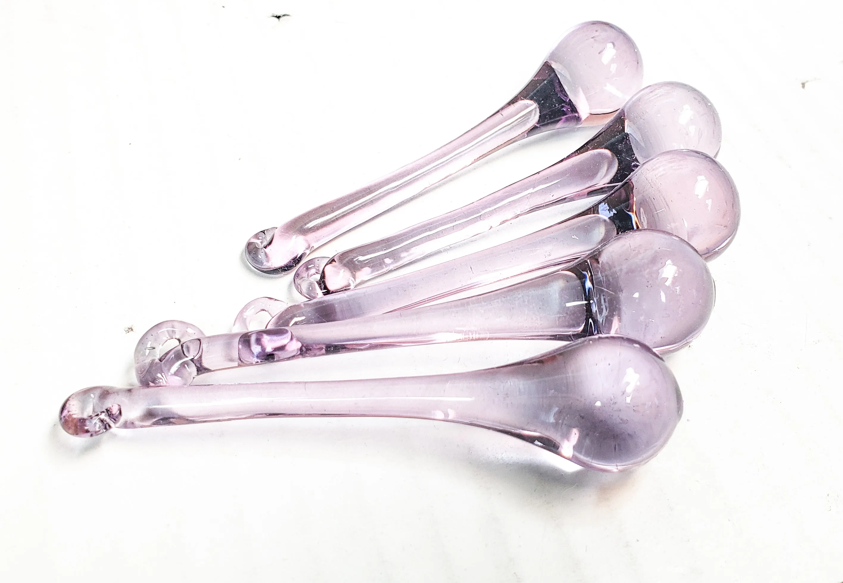 Smokey Lavender Purple Raindrop Chandelier Crystals, Pack of 5
