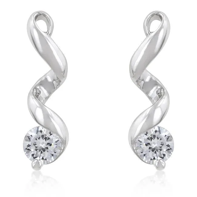 Solitaire Drop Earrings