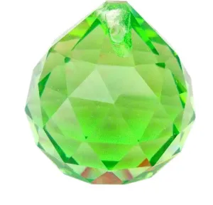 Spring Green Chandelier Crystals Faceted Ball Prism