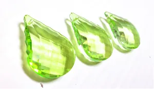 Spring Green Round French Cut Chandelier Crystals, 50mm Pack of 5