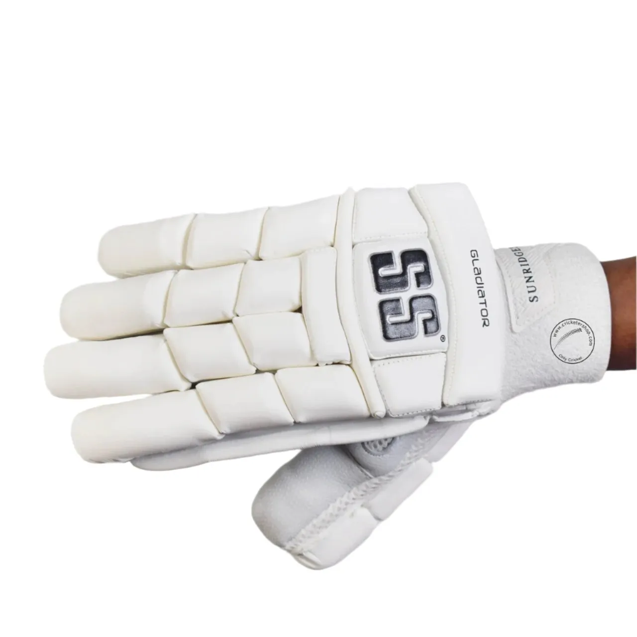 SS Gladiator White Cricket Batting Gloves Mens Size